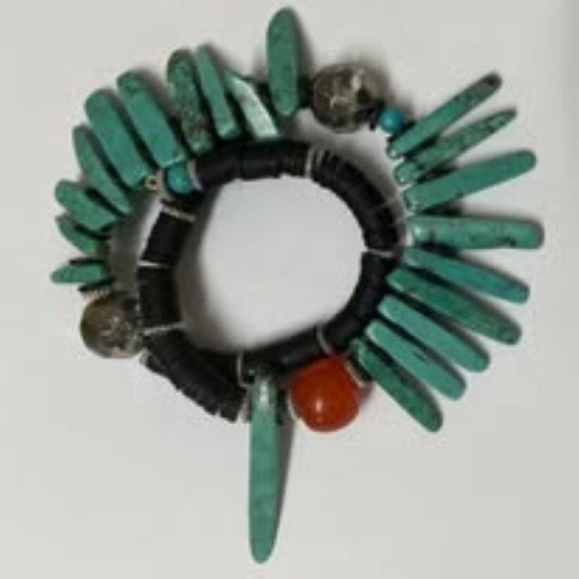 Abalone & Silver Cuff Bracelet