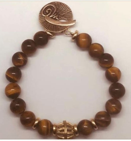 Tiger's Eye & Brass Bracelet