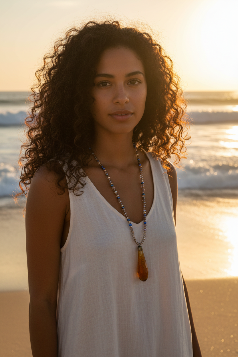 Amber Drop Necklace